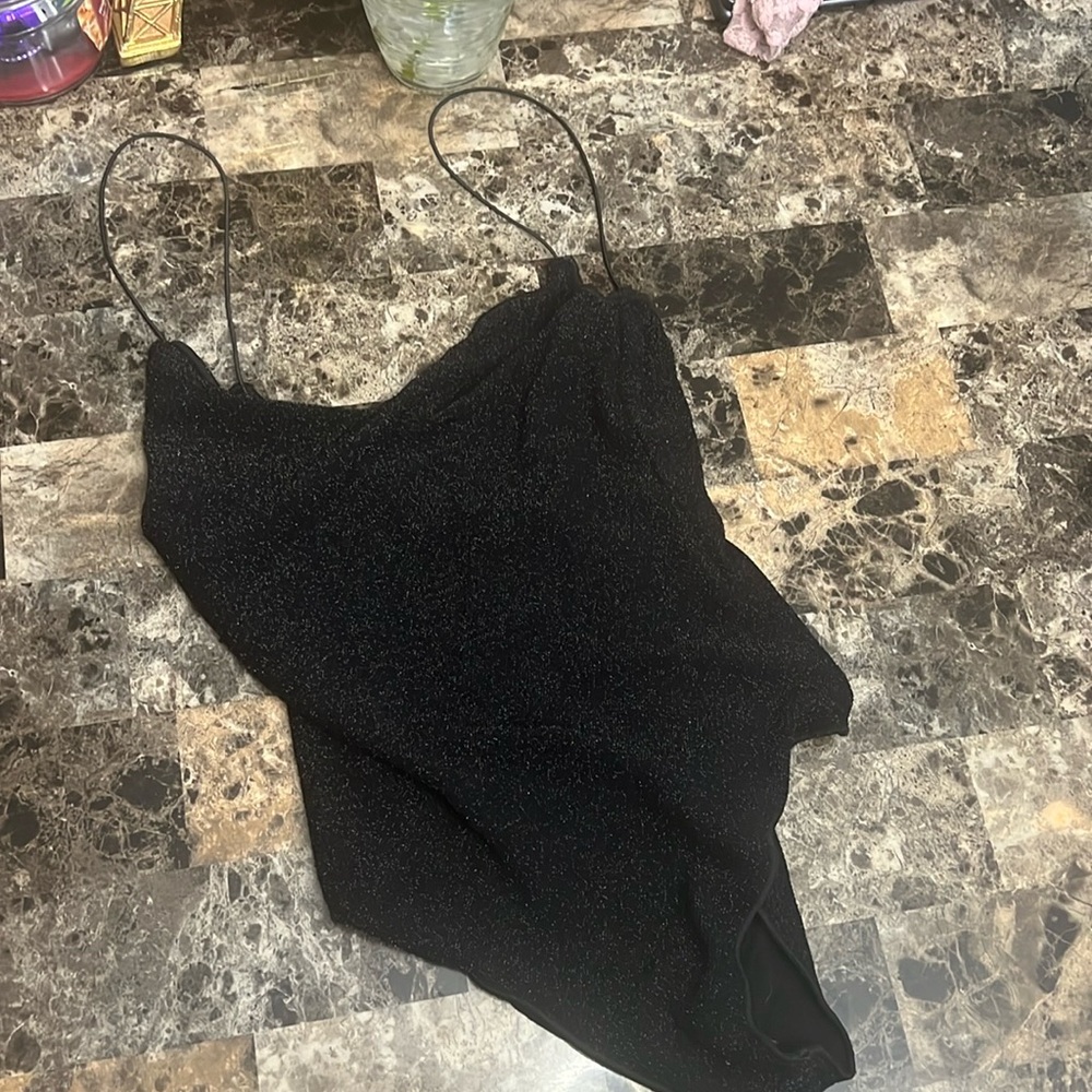 Black glitter bodysuit Subdued size M made in Italy